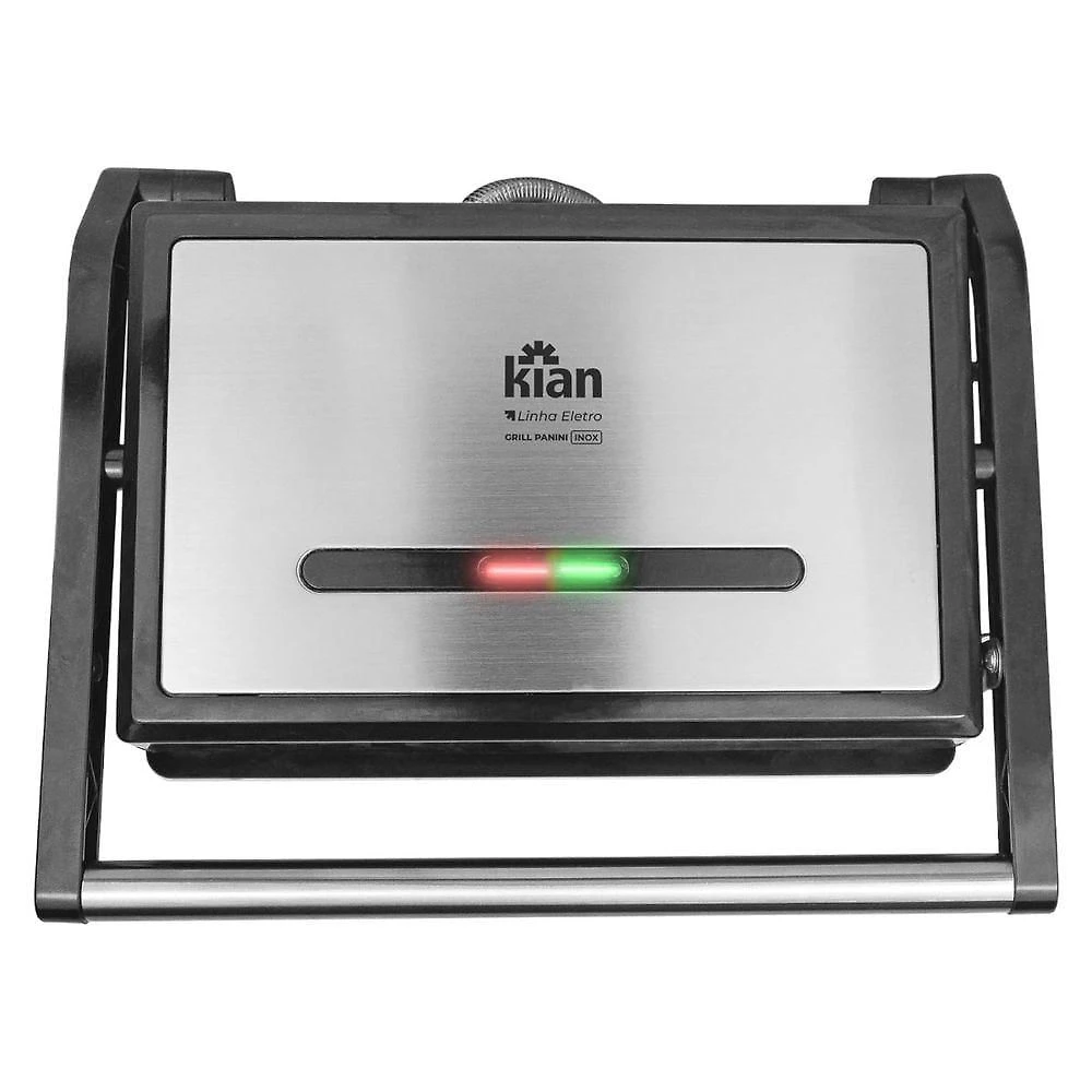 Grill Kian Panini Inox 24500 com Revestimento Antiaderente 1200W Preto 220V