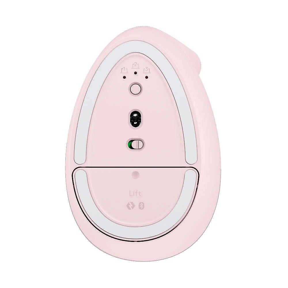 Mouse Logitech Lift, Rosa Mouse Ergonômico Sem Fio Lift Logitech, Rosa