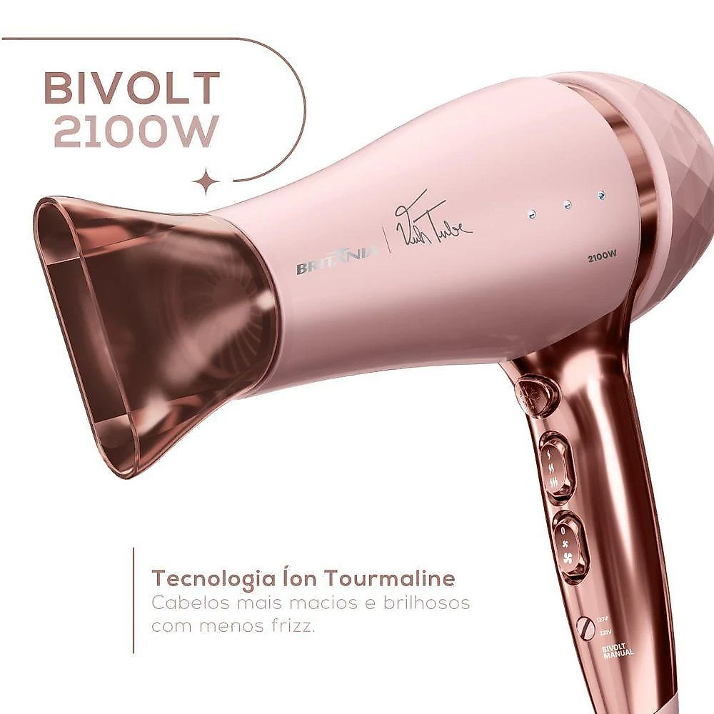 Secador de Cabelos Britânia Linha Viih Tube Bivolt BSC21A Bivolt