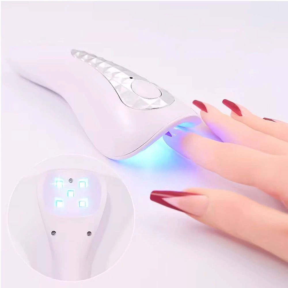 Estufa de Unhas Portátil LED UV 18W Recarregável Fonte Dupla Roxo Oba Mix