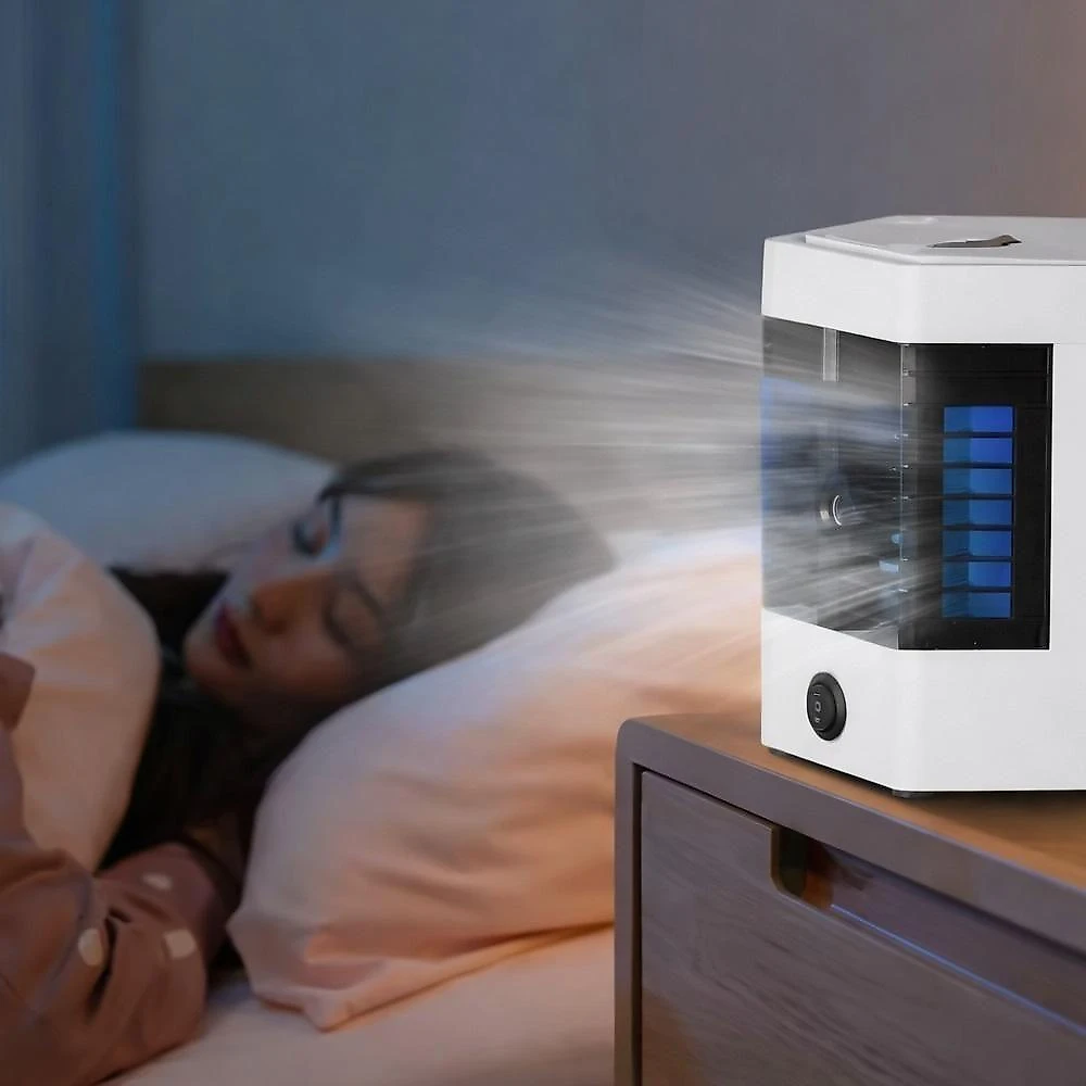 Mini Ar Condicionado Portatil Usb com Umidificador e Ventilacao Silenciosa para Uso Pessoal