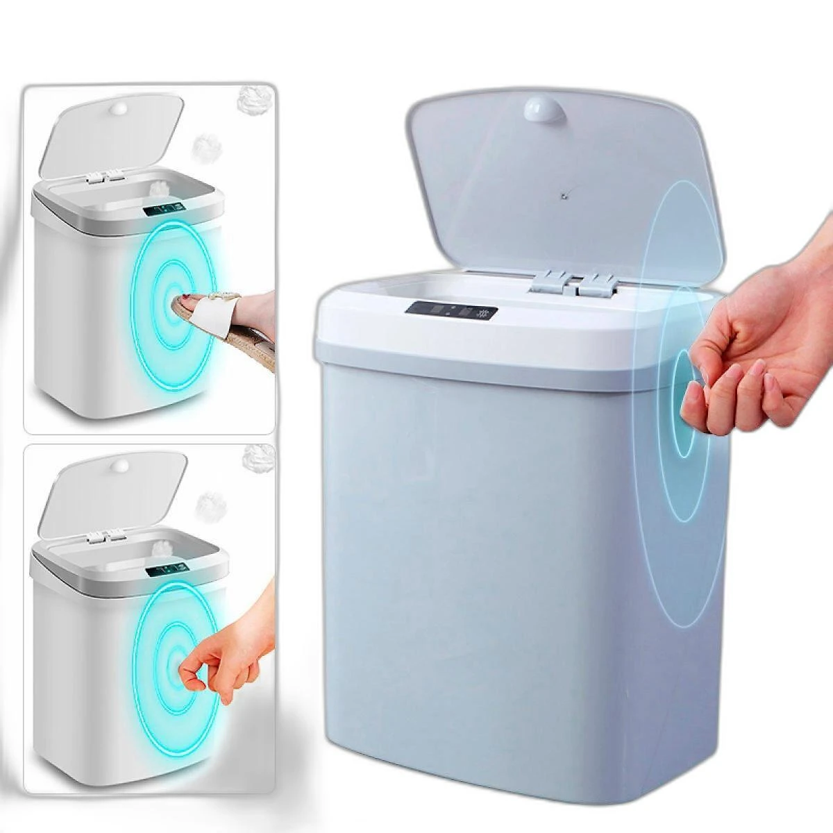 Miniatura Lixeira Automática Com Sensor Resistente E Recarregável Usb