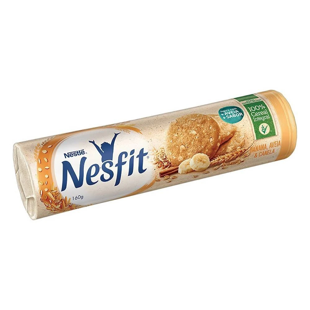 Biscoito Integral Nestlé Nesfit Banana Aveia E Canela 160g