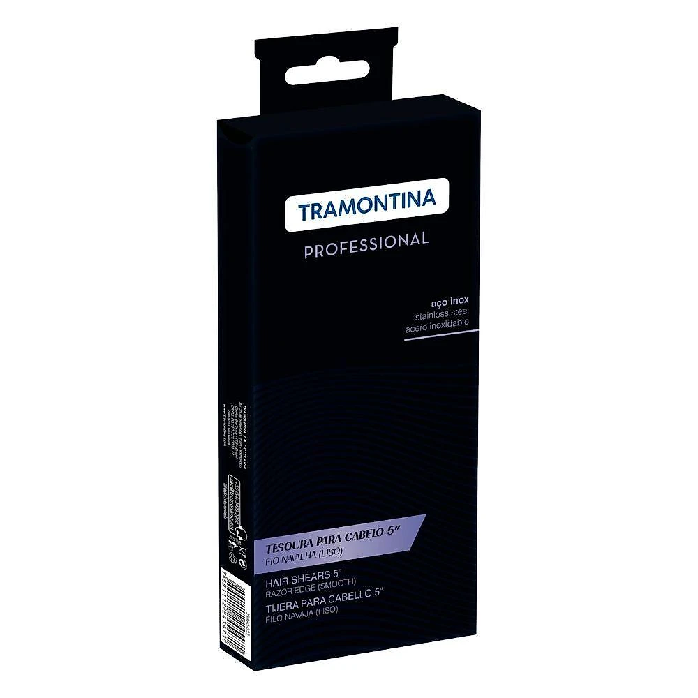Tesoura para Cabelo Aço Inox 5 Fio Navalha Profissional Tramontina 5