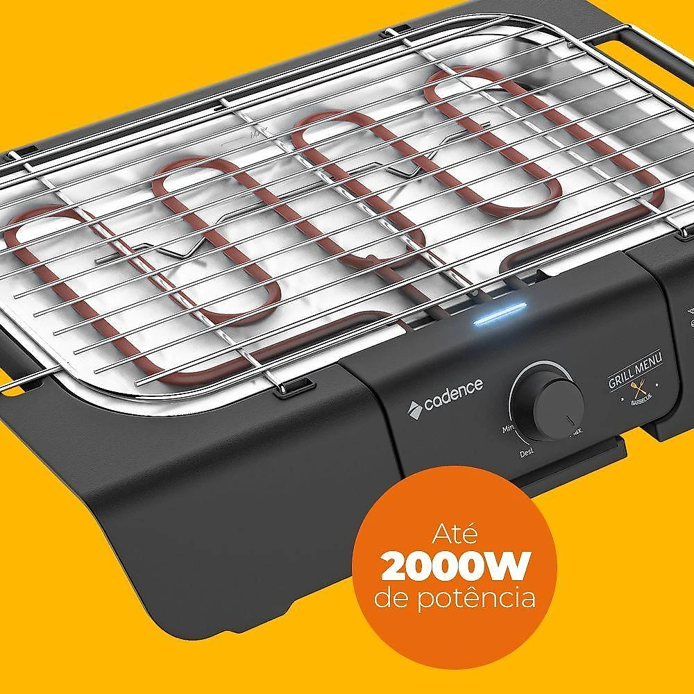 Churrasqueira Elétrica Cadence Grill Menu 110V