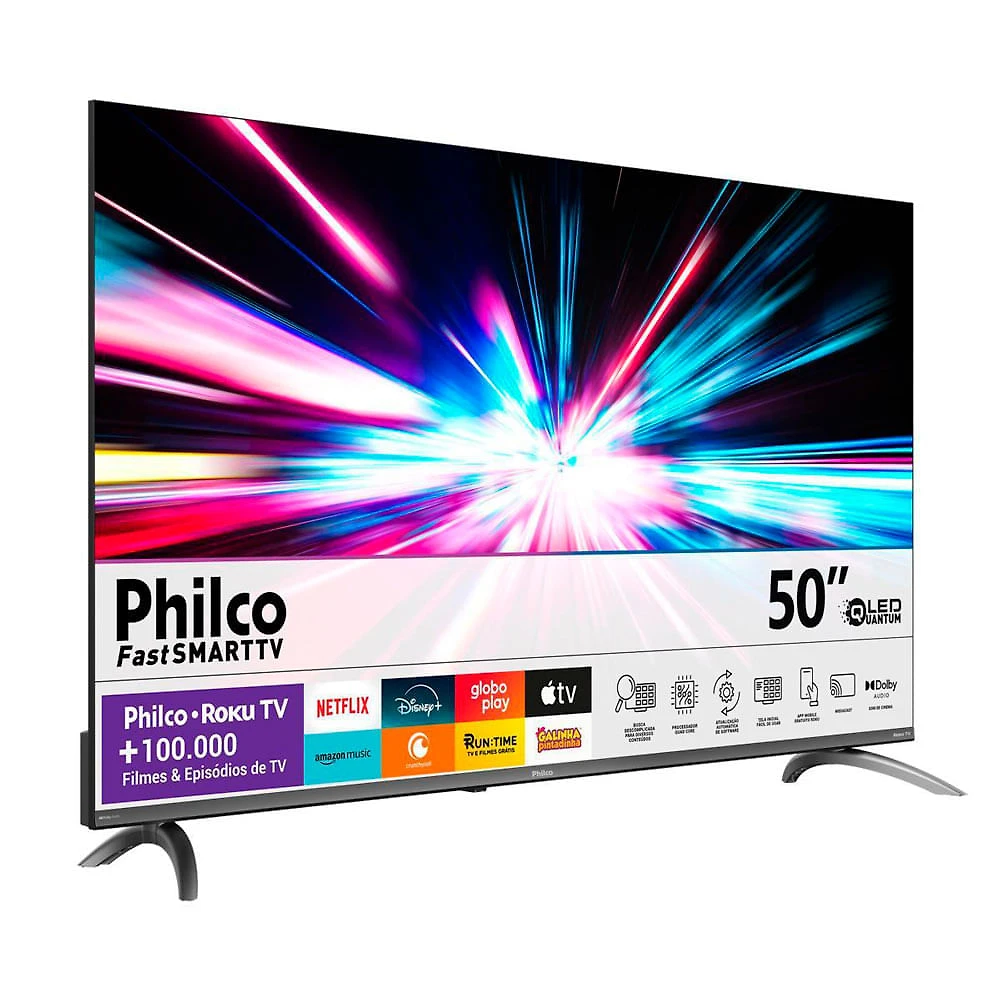 Miniatura Smart Tv Led 50" Roku Tv P50crb 4K Philco Bivolt Bivolt