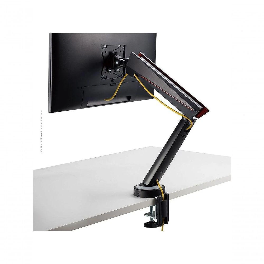 Suporte para Monitor Pcyes PSGAM1732 para Telas de 17" a 32" com USB e Ajuste de Inclinação