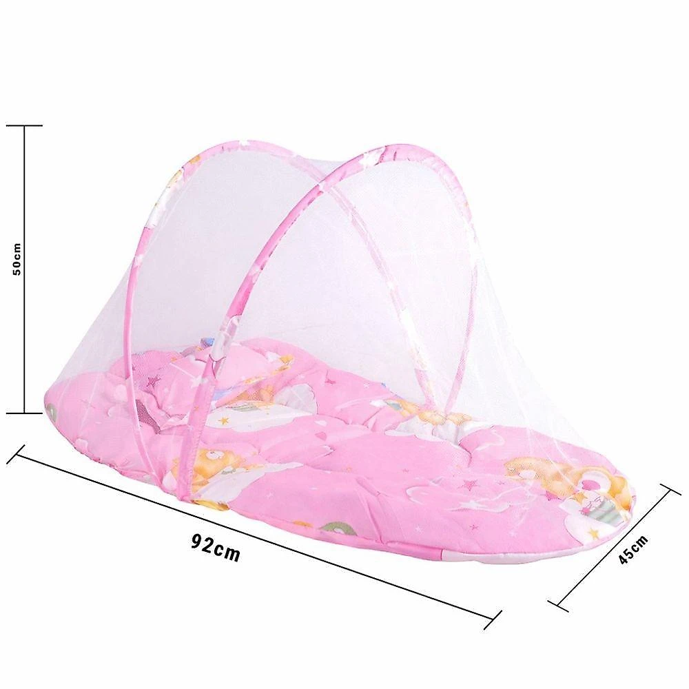 Ninho Baby com Mosquiteiro Ajustável e Travesseiro Rosa Bene Casa