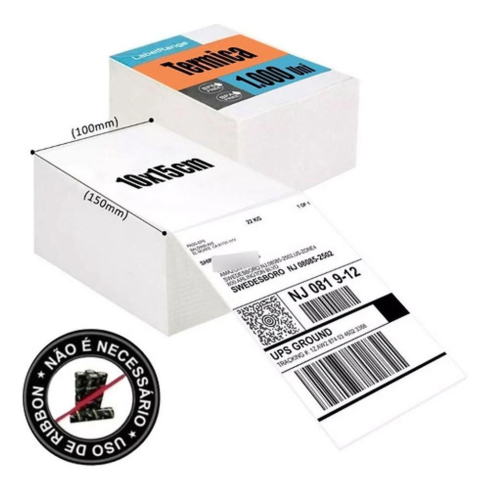 1.000 Uni. Etiqueta 10x15 Térmica Mercado Livre Zebra Elgin