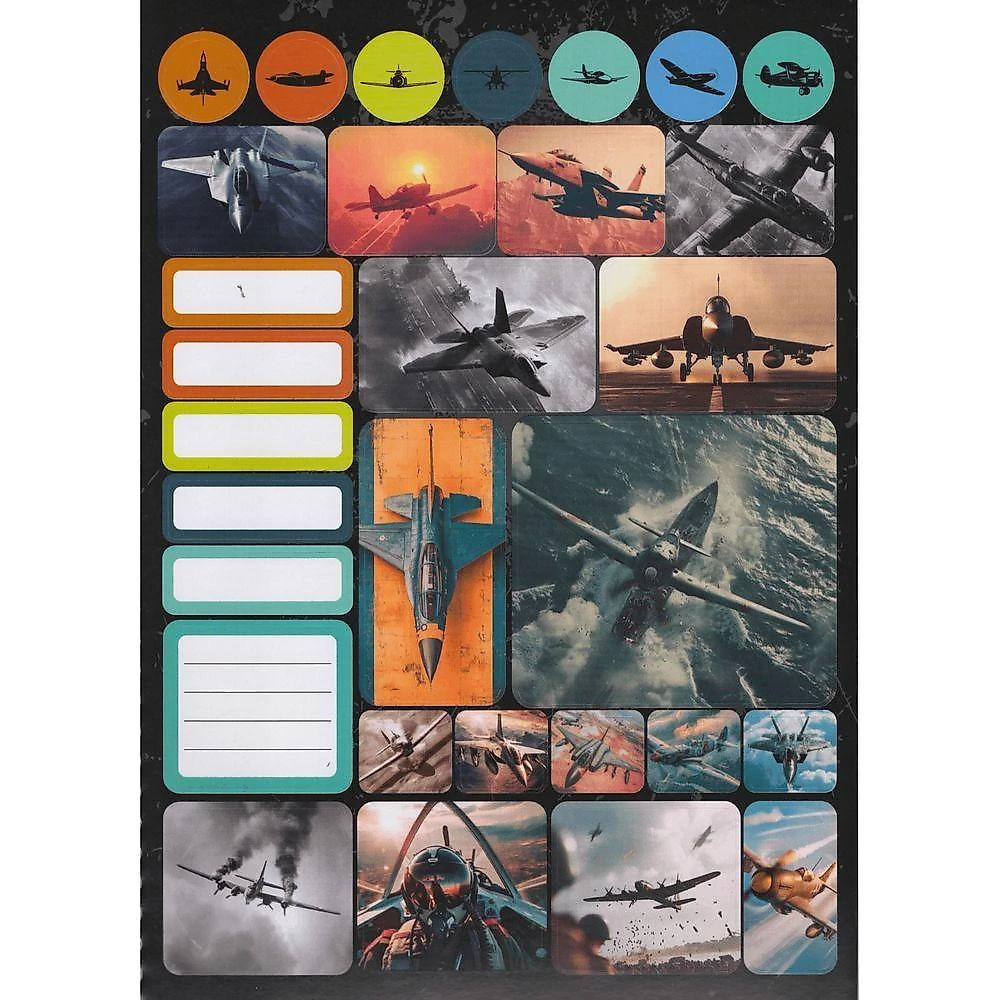 Caderno Espiral Capa Dura São Domingos Air Attack - Animativa com Folhas Pautadas 200X275MM 80