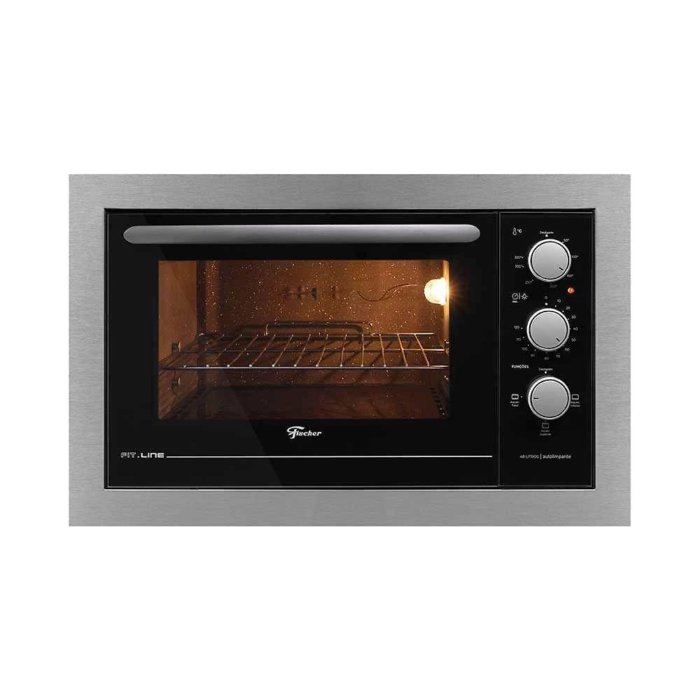 Forno Elétrico Fischer Fit Line Embutir 48 Litros Inox 110V