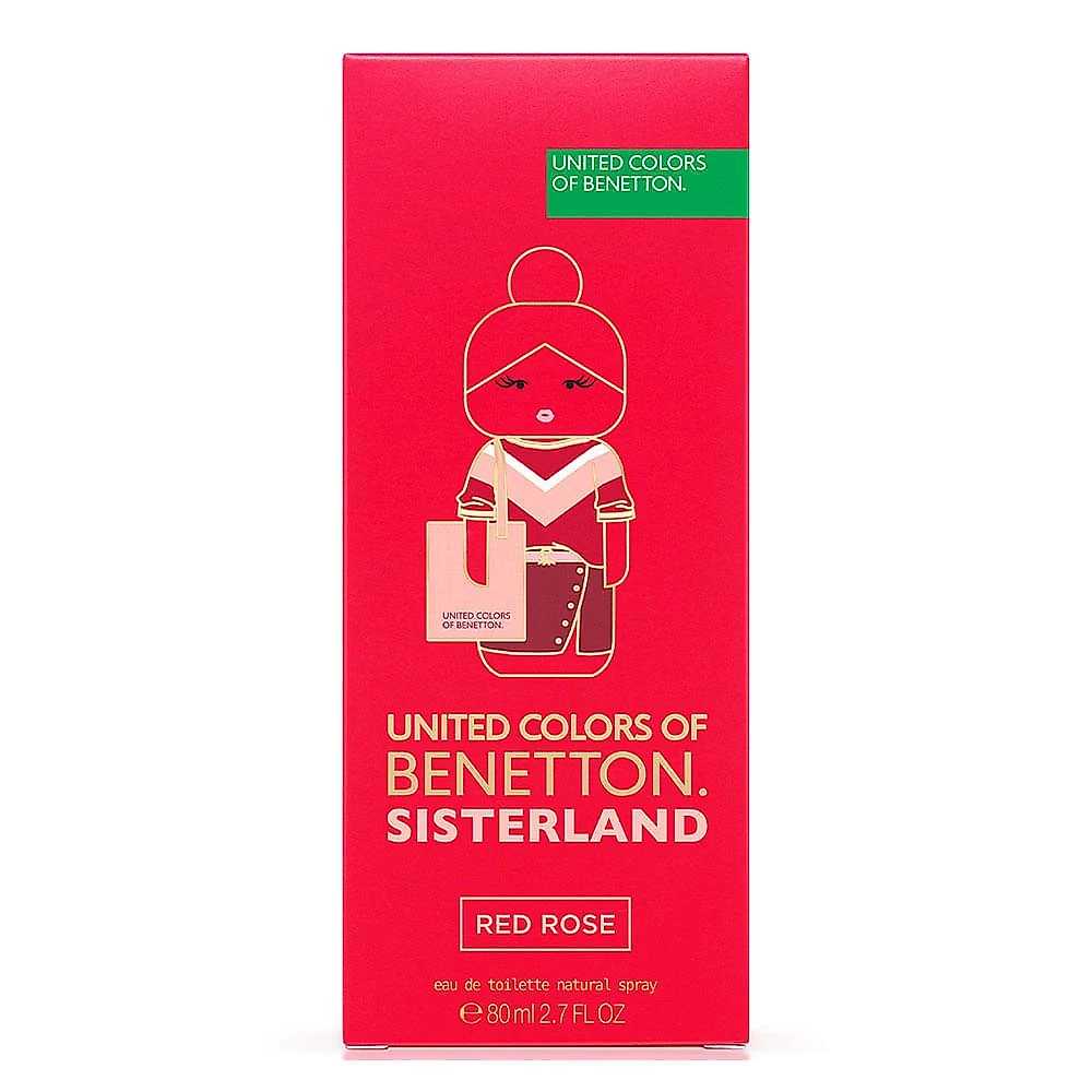Red rose sisterland united colors of benetton - perfume feminino - edt 80ml