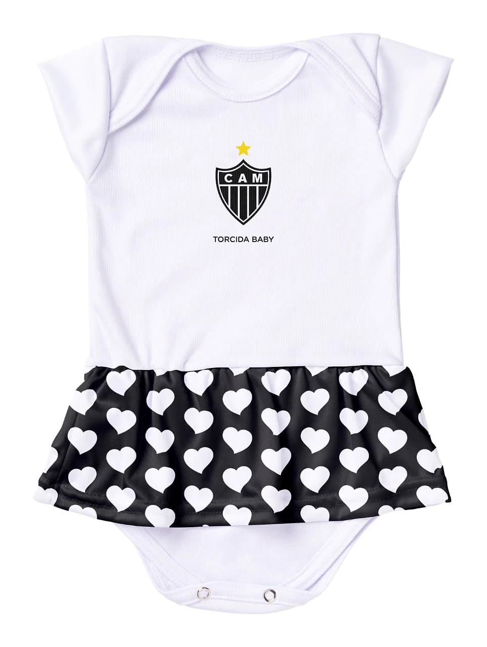 Body Saia Coração – Torcida Baby