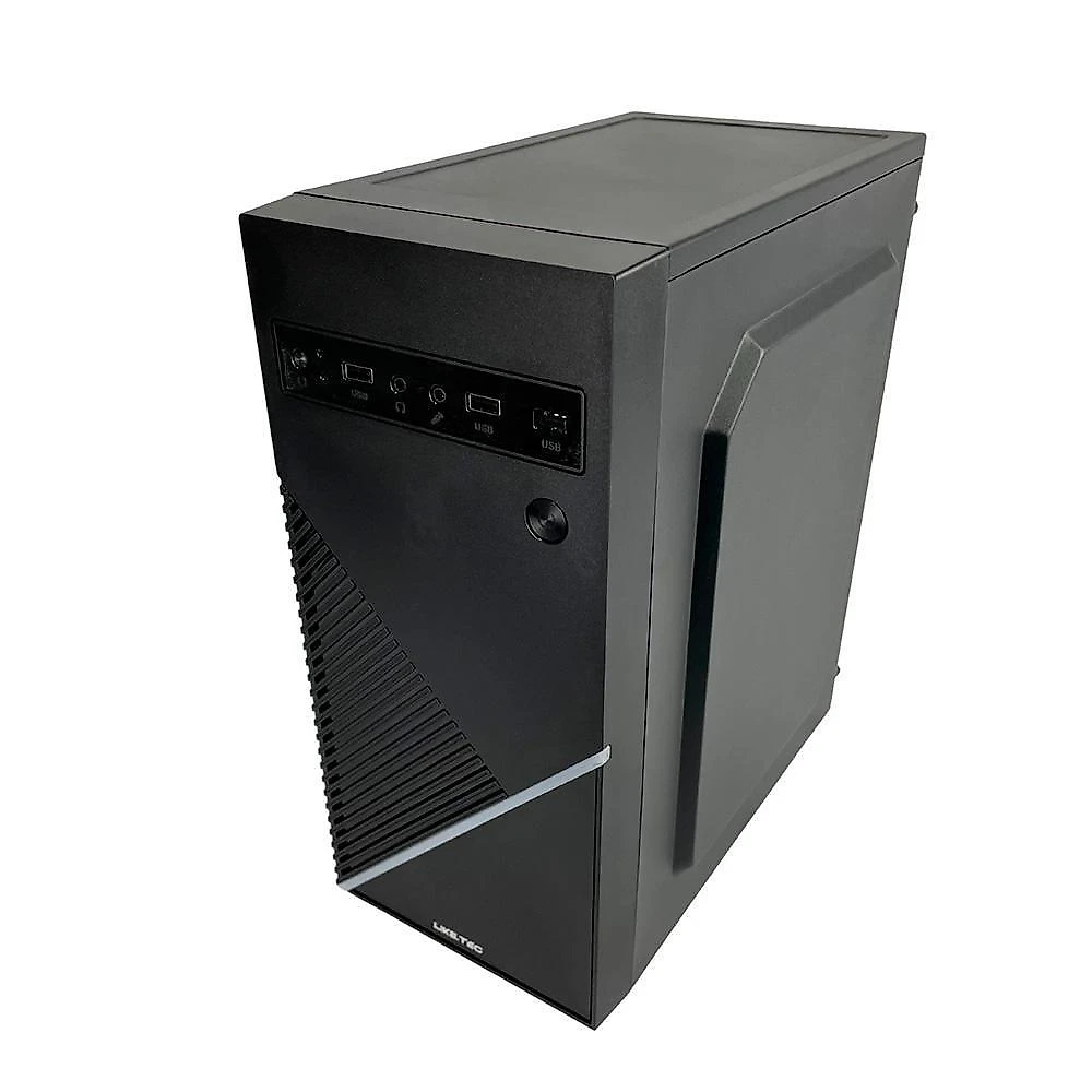 Gabinete Gamer Liketec Basic One V2, Mid Tower, RGB, LED, ATX, Lateral em Acrílico, Sem FANs, Preto  - LC-MT-ONEV2-2057