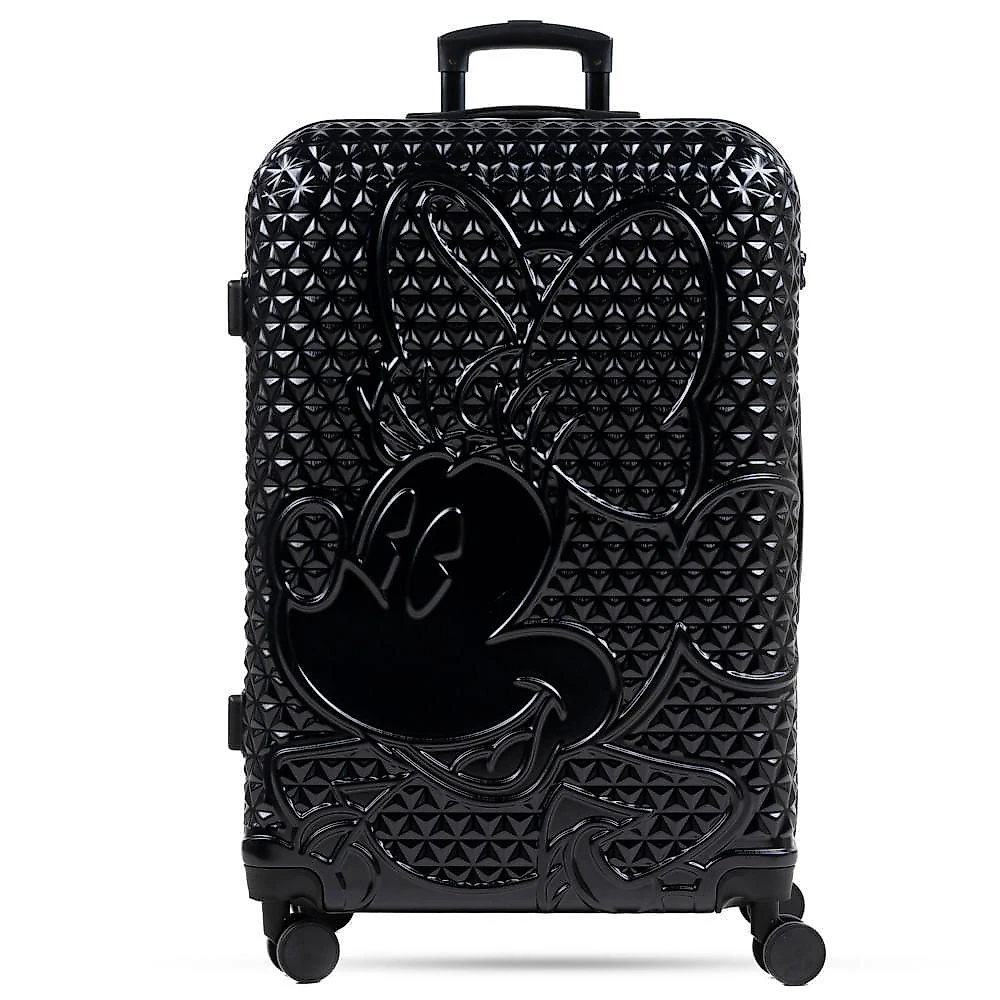 Mala de viagem grande 32 kg abs 4 rodas minnie epcot preta preto - g