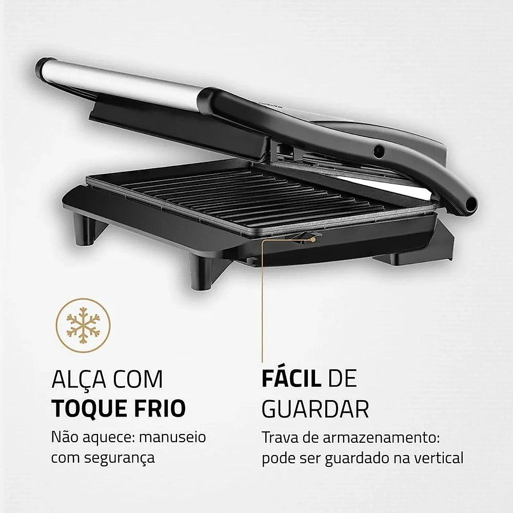 Kit Batedeira Liquidificador e Grill 110V Preto Mondial