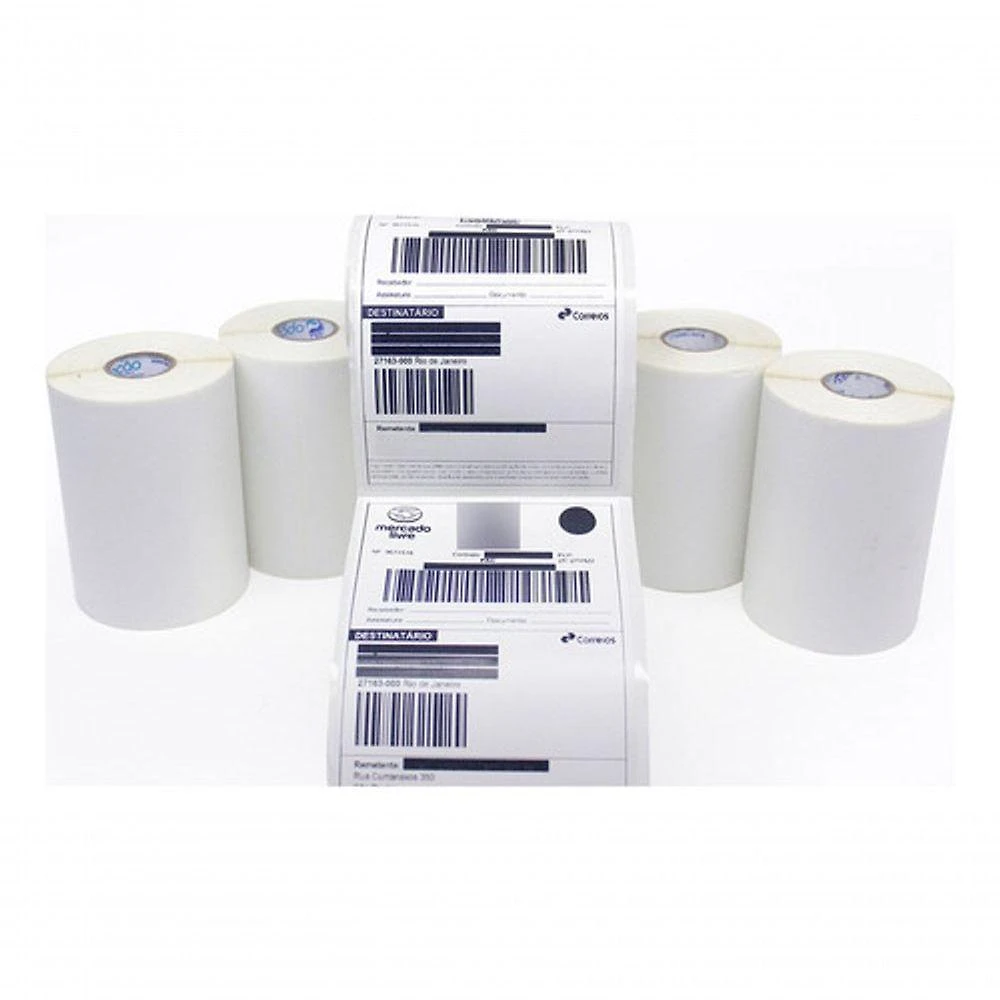 2 Rolos Etiqueta 10x15 Cm Térmica Serrilha Para Ecommerce