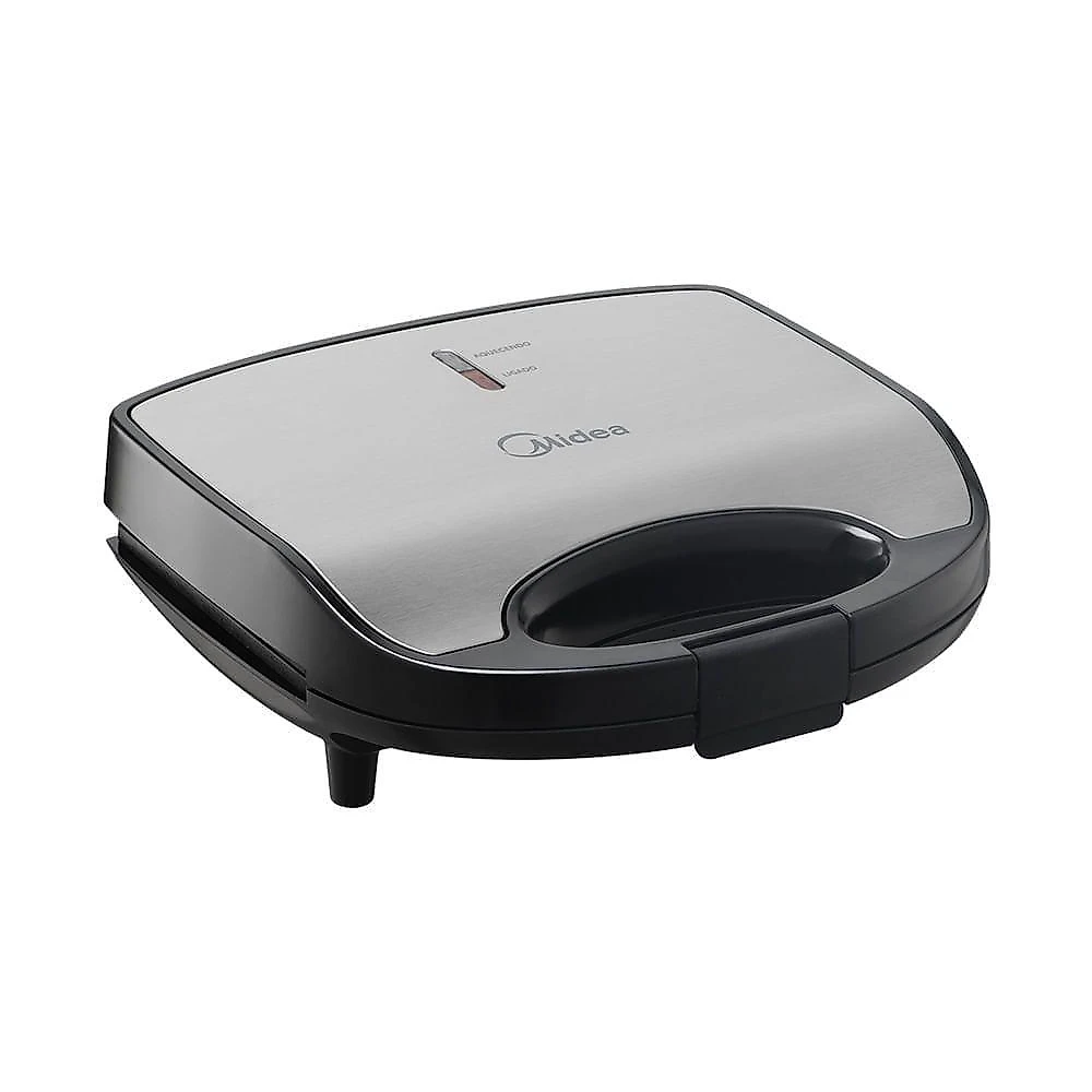 Sanduicheira Midea SWMX2 com Revestimento Blackstone 750W Preto e Inox 220V