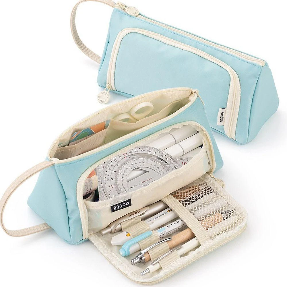 Estojo de Lápis OEM WD-6 Lona Grande Capacidade Portátil Azul Claro