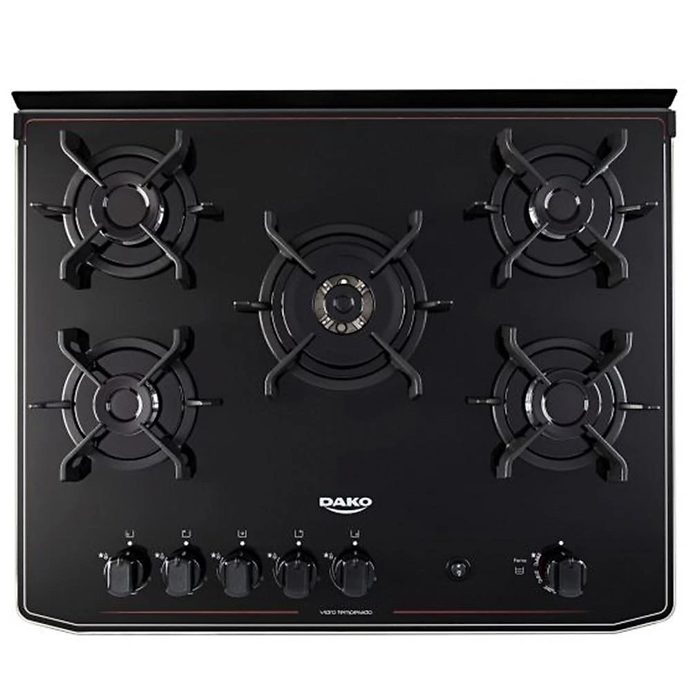Fogão 5 Bocas Dako Magister, Acendimento Automático, Preto Fogão 5 Bocas Dako Magister com Acendimento Automático e Mesa de Vidro, Preto