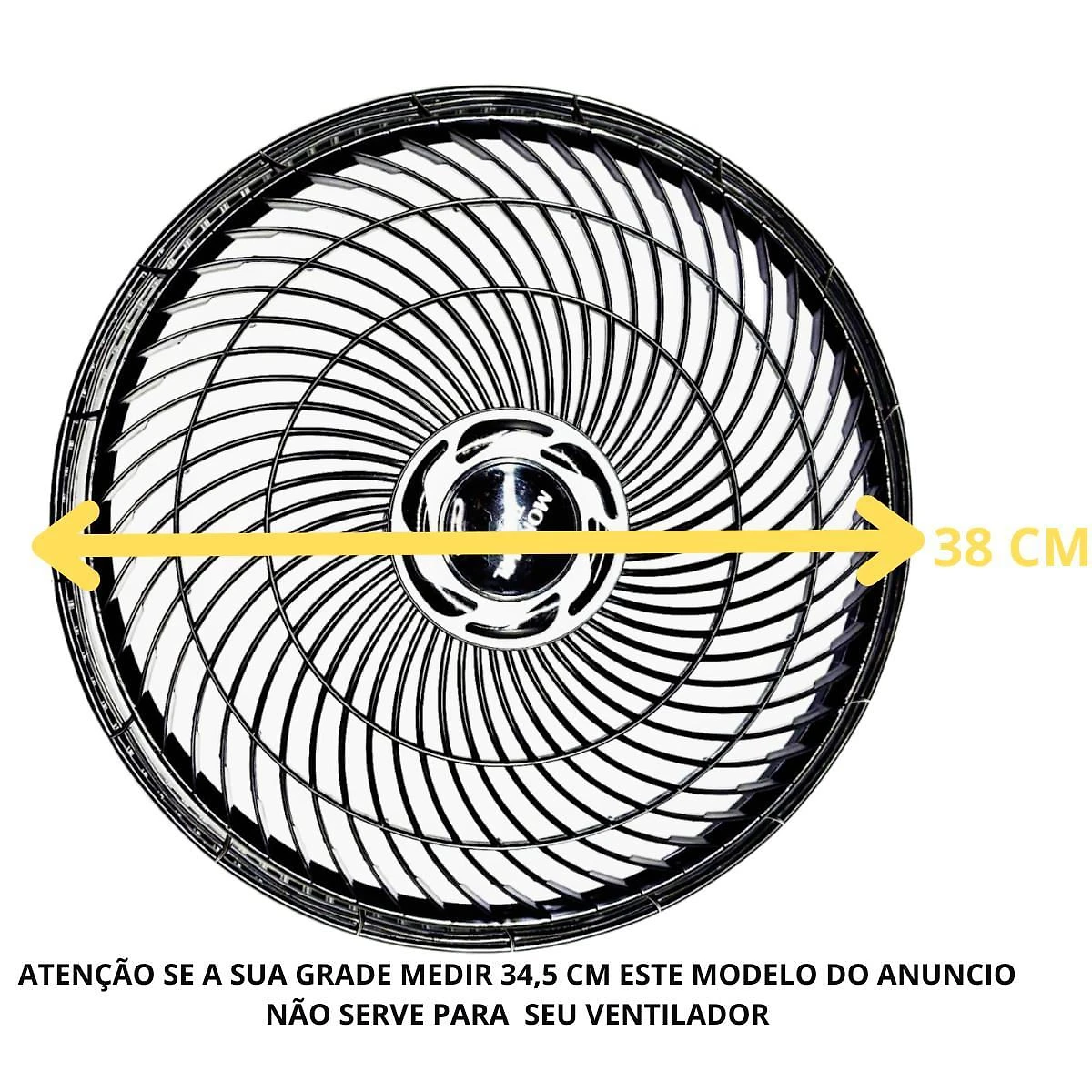 Miniatura Grade Dianteira Do Ventilador Mondial Vt-30-Nb Linha 30Cm