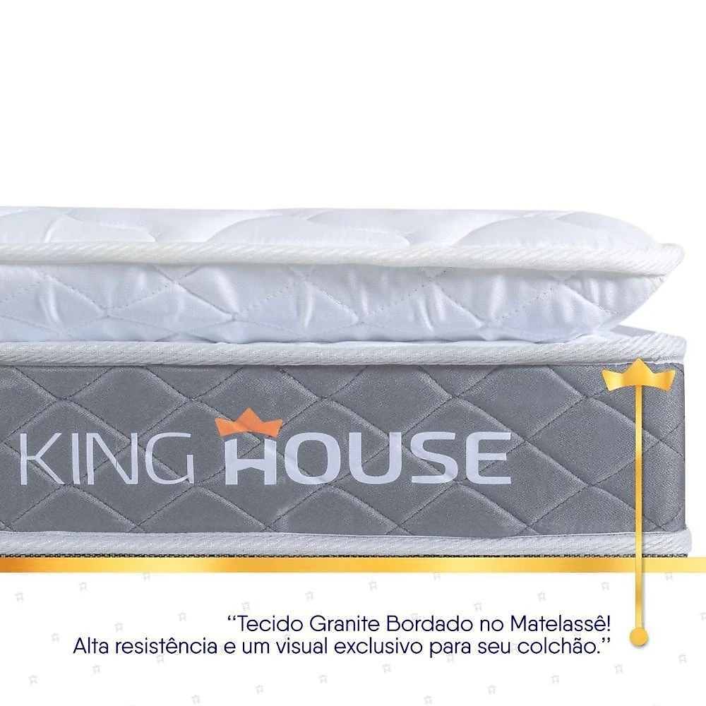 Colchão Durban Cinza Espuma D28 Solteiro 96x203x19 - King House