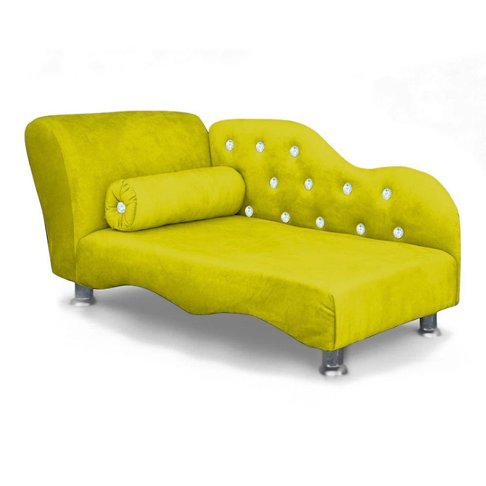 Caminha para Pet Loja Sheep Mini Poltrona Divã Veludo Amarelo com Almofada 1 Unidade
