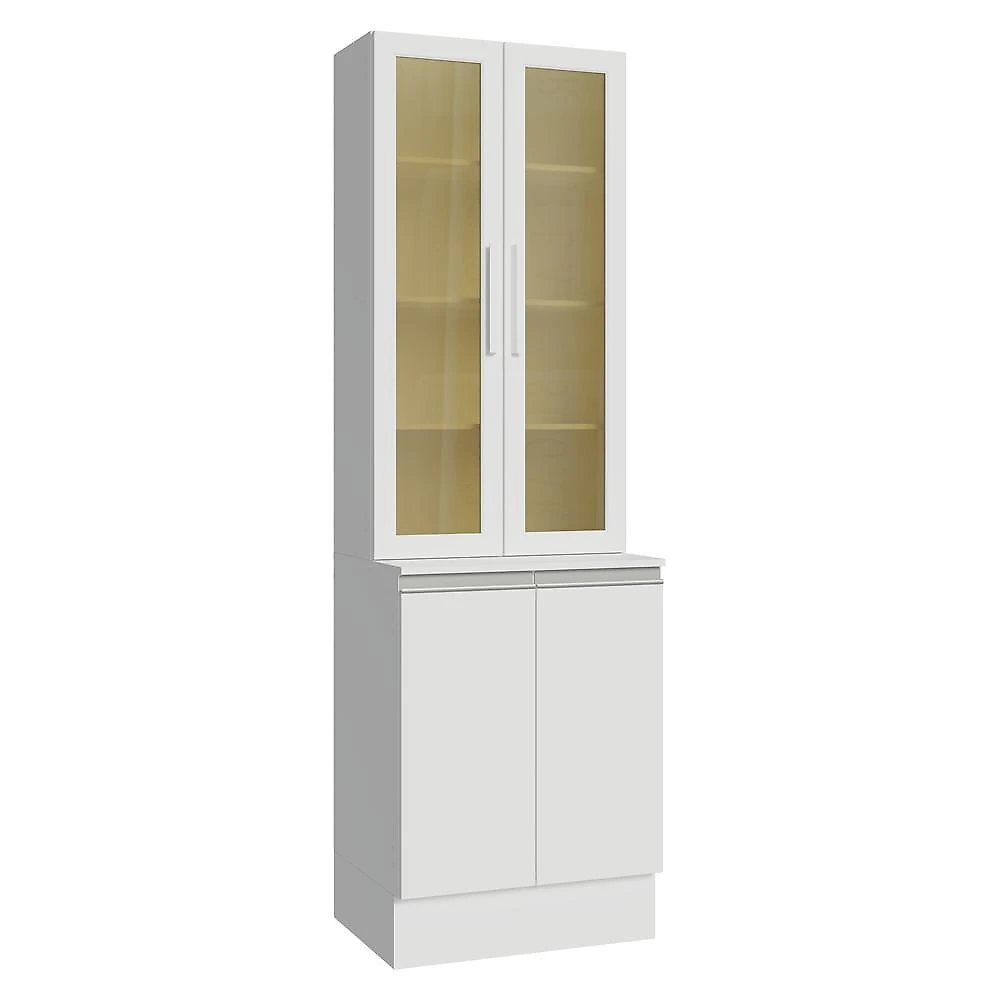 Kit balcão + cristaleira 60 cm smart 100% mdf madesa branco