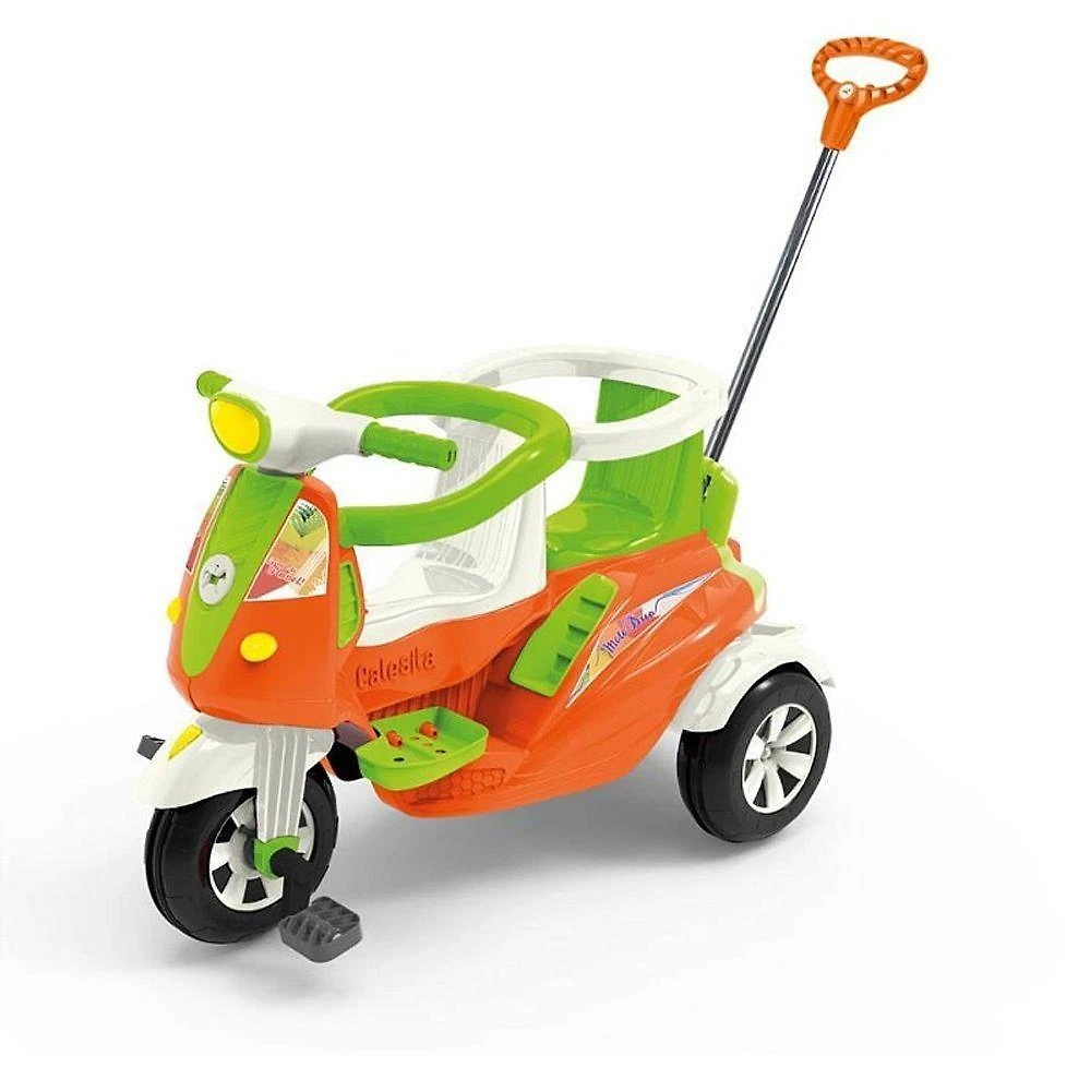 Moto Duo 2 em 1 com Luz e Som Triciclo para Bebê Calesita Brinquedos