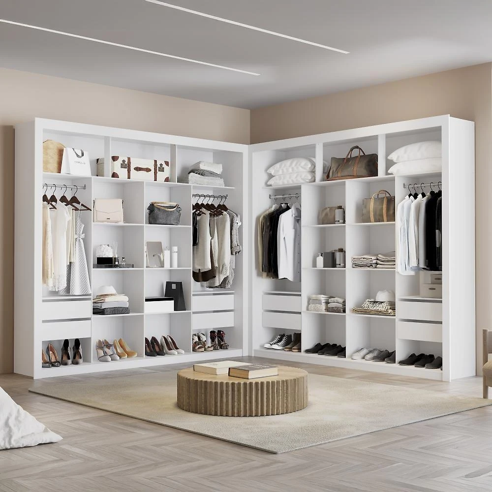 Closet Duplo Nt6060 100% Mdf Branco Amoudi Móveis Branco