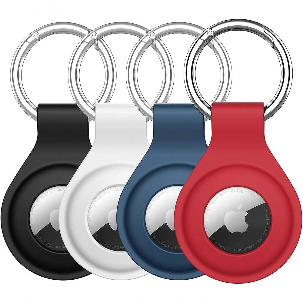 Capa De Silicone Para Airtag 2021 Com Chaveiro, Suporte Protetor De Etiqueta De Ar, Case Capinha De Chaveiro Portátil, P