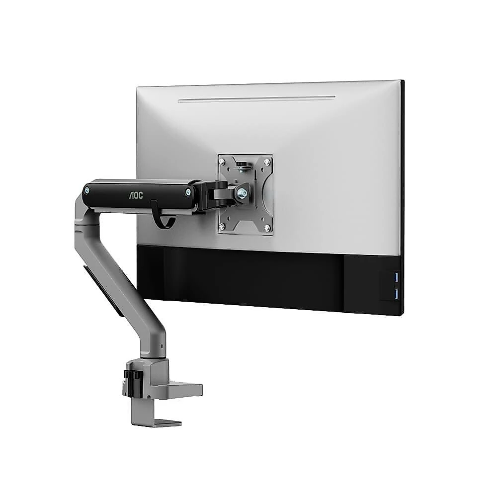 Suporte de Mesa para Monitor de 17" a 32" AOC AM200, Ajustes com Mola Mecânica, Cinza e Preto - AM200H2
