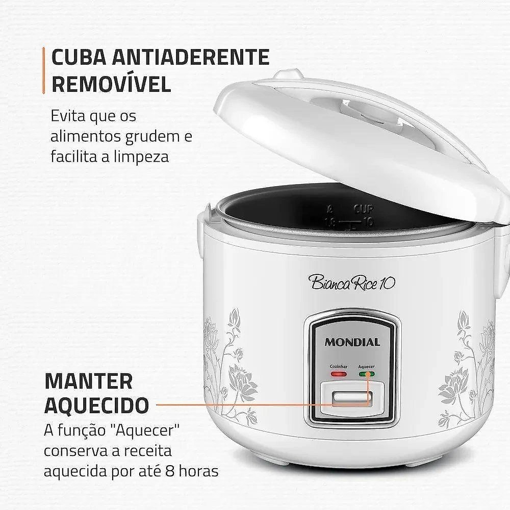 Panela De Arroz Mundial Bianca Rice 10 Xícaras Bc 110V