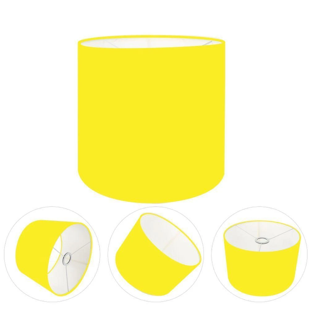 Cúpula Abajur E Luminária Cilíndrica Vivare Cp-7007 ø20x22cm - Bocal Nacional Amarelo