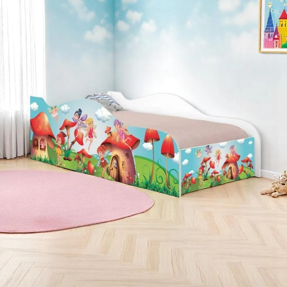 Cama Solteiro Glow Fadinhas Meninas Solteiro Com Colchão