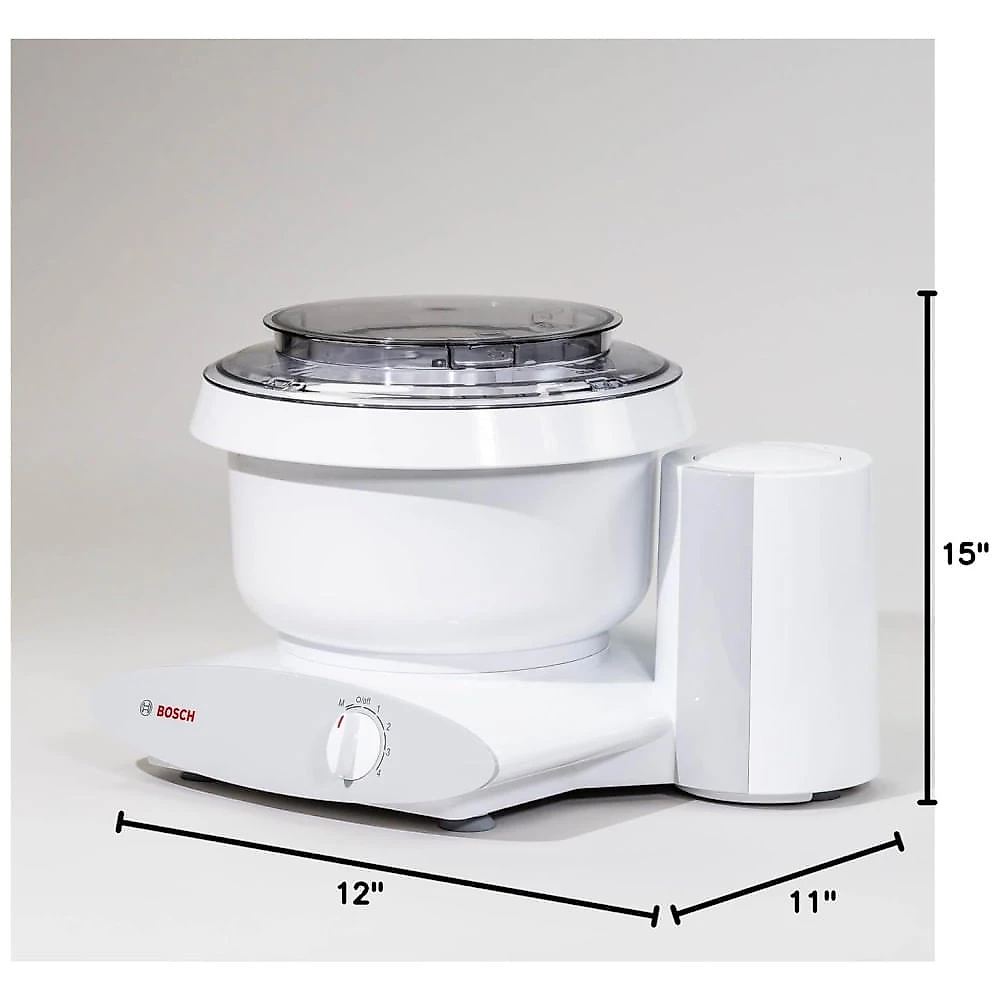 Batedeira Bosch Universal Plus 500 Watts, 6,5 Litros com Acessórios Extra e Extensor NutriMill para Gancho de Massas