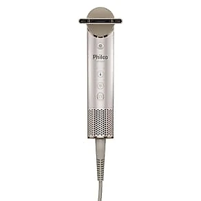 Secador de Cabelos Philco PSC3500 4 em 1 Dobrável Íon Tourmaline 3 Temperaturas + 3 Velocidades 1450W Dourado 110V