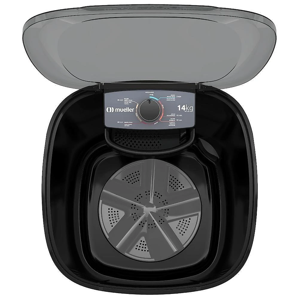 Tanquinho De Lavar Roupa Mueller 14 Kg Semiautomático MLT14B Preto 110V