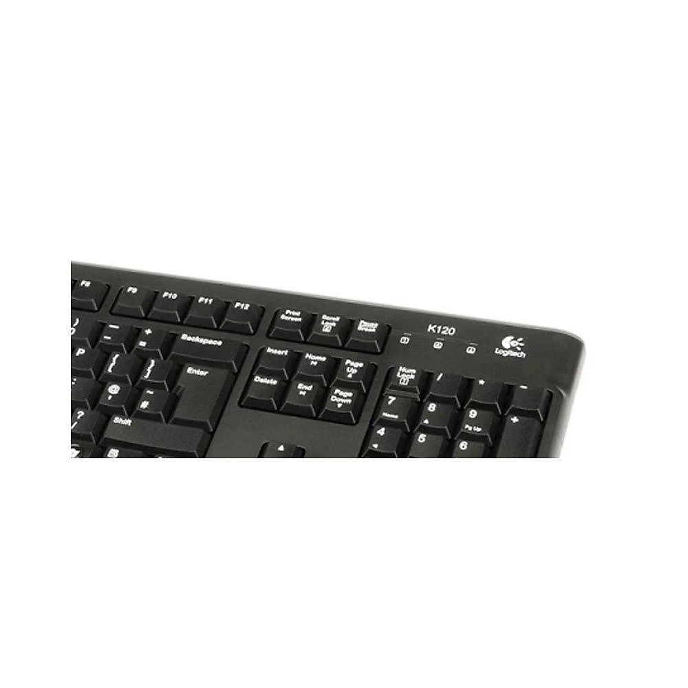 Teclado e Mouse com Fio MK120 USB Digitação Silenciosa Preto Logitech