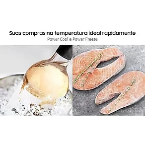 Geladeira Samsung Side by Side RS60 628 Litros com Dispenser de Água e Gelo Inox 110V