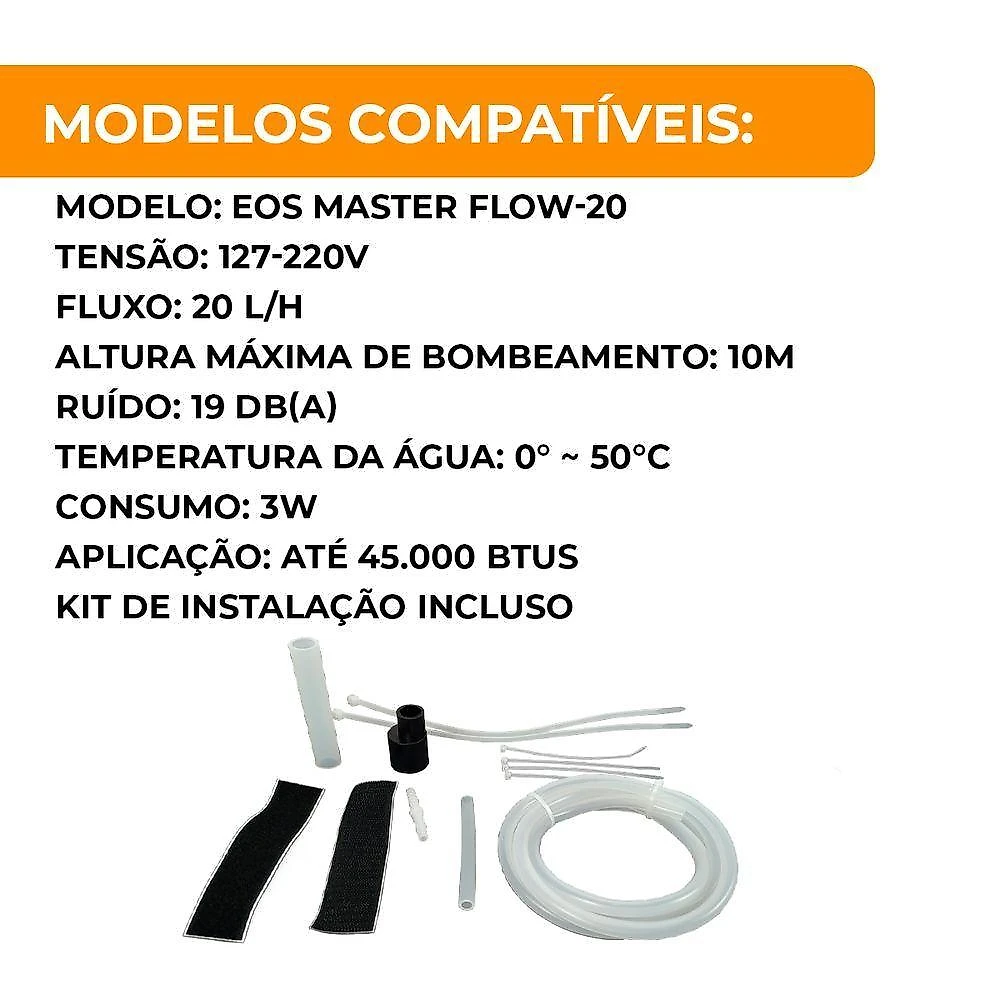 Bomba De Dreno Ar Condicionado Universal 20l-h Master Flow - Eos