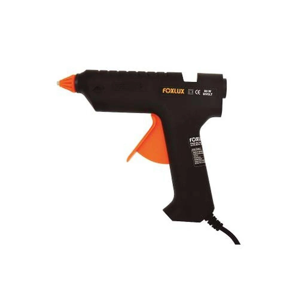 Pistola de Cola Quente 80W Bivolt Bitola 11 e 2 mm para Trabalhos Manuais e Reparos Foxlux