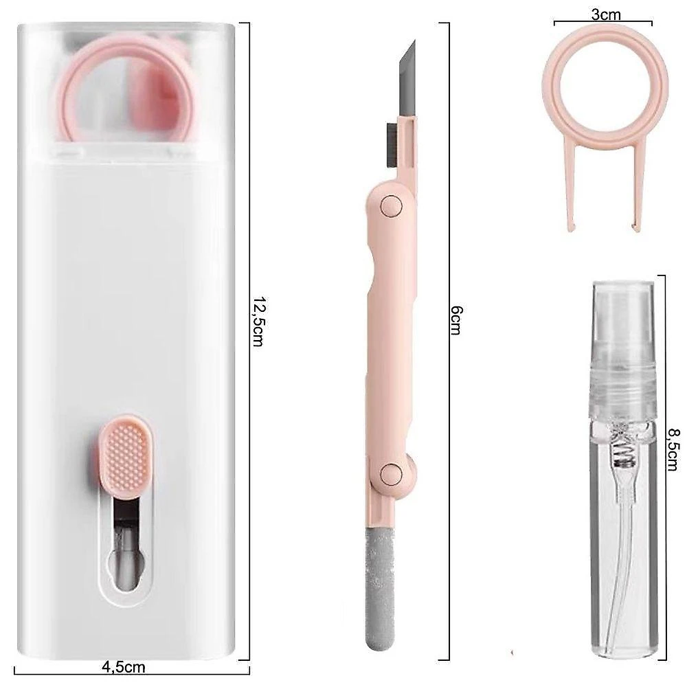 Kit de Limpeza 7 em 1 para Teclado com Escova de Nylon Borrifador de 10ml e Puxador de Teclas
