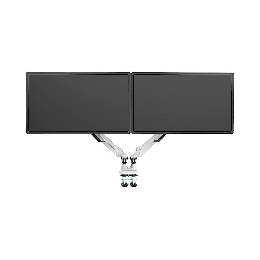 Suporte de Mesa Articulado para 2 Monitores de 17" a 32" FlexiSpot MA8D2, Ajustes com Pistão a Gás, VESA, Branco - MA8D2W