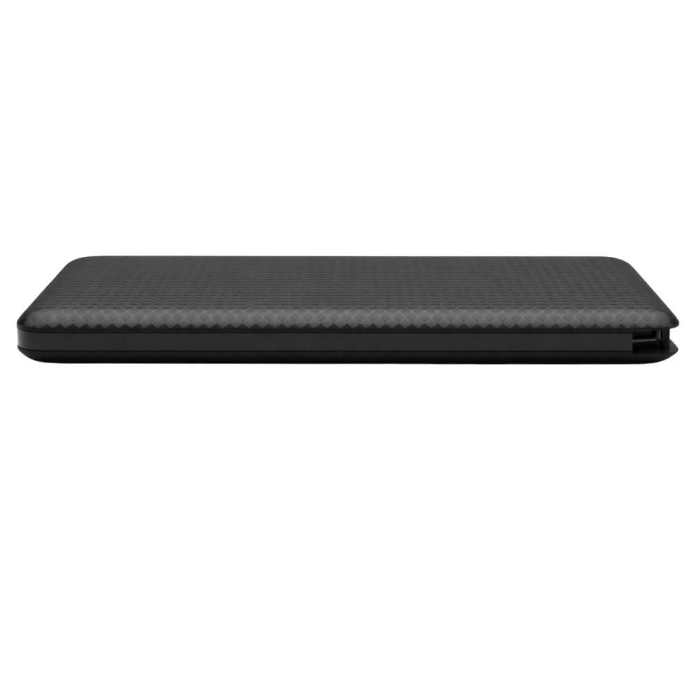 Bateria Externa Slim MDM para Carregar Múltiplos Dispositivos com Portas USB Preto Fosco