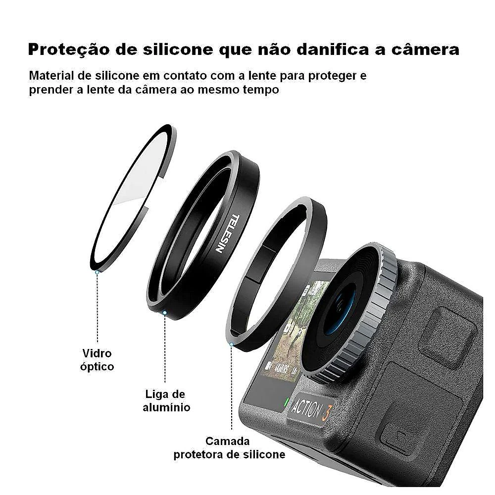 Kit Filtros Cpl E Nd8-16-32 Para Dji Osmo Action 3 - Telesin