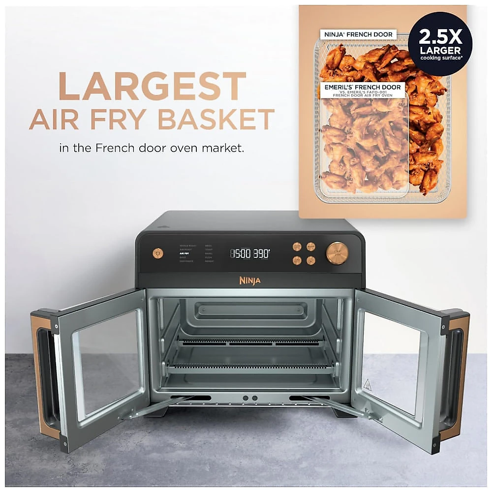 Forno Air Fryer Ninja French Door Premier 10 em 1 Porta Dupla 19,2 L Preto FO101BK
