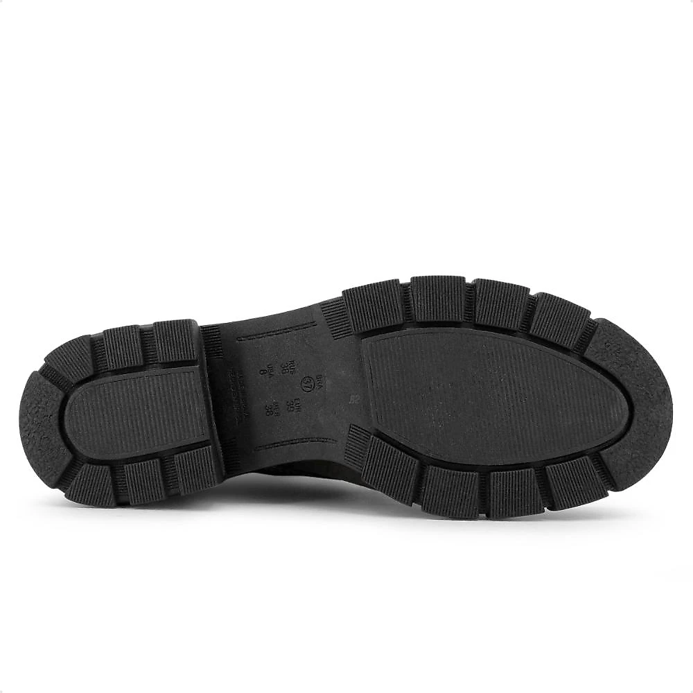 Bota Coturno Ramarim Tratorada Cano Médio Feminina Preto / Preto - 34