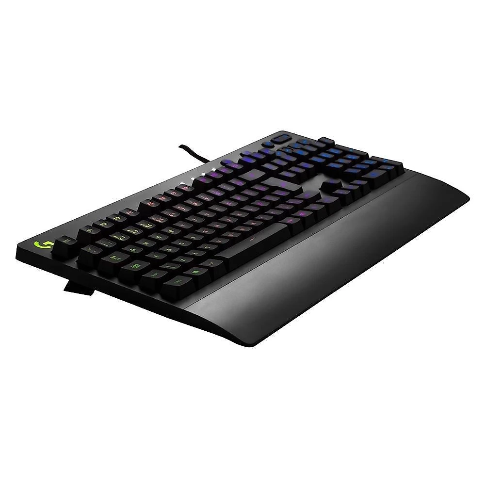 Teclado Gamer Logitech G213, RGB LIGHTSYNC, Controles de Mídia Dedicados, Design Durável Resistente à Respingos, ABNT2, Preto  - 920-009438