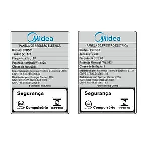 Panela de Pressão Elétrica Midea 5L NutriPro Digital com Função Vapor Preta 110V